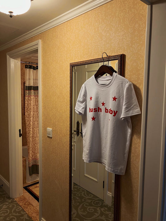 'HUSH BABY' Star Print Tee