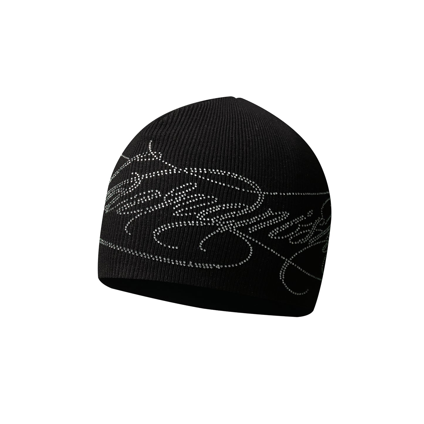 Crystal Embellished Script Beanie